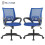 Mesh Conference Room Chairs with Wheels Blue 2 Pack 1