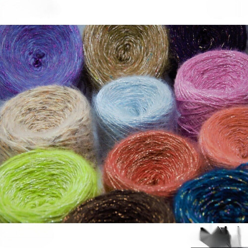Fio multicolorido macio e brilhante 50g 1