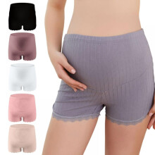 Women's maternity support shorts belly support mid-thigh