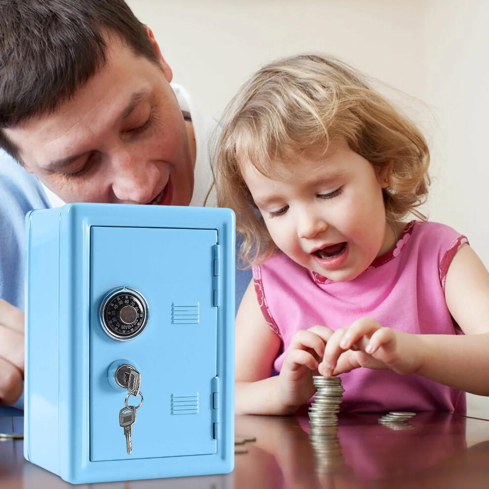 Kids Bank Locker Safe Metal Money Box With Key And Digit 9178400742385