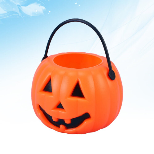 Halloween pumpkin candy bucket orange 24 pcs 2