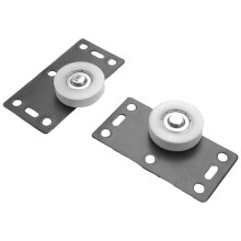 24Sets Sliding Door Wheels Rollers Pulleys Runners for Cupboard Wardrobe Cabinet Smoothly & Mute Nylon Wheels