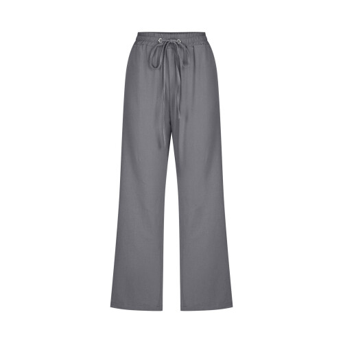 SYMOID Women's Linen Blend Capris with Pockets Dark Gray 5XL 1