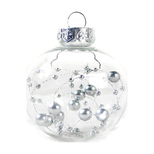 HESHENG Christmas Tree Ornaments 60mm Silver 24pc 2