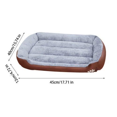 Rectangle Dog Bed Medium Size Washable Orthopedic 17.7x15.7 2