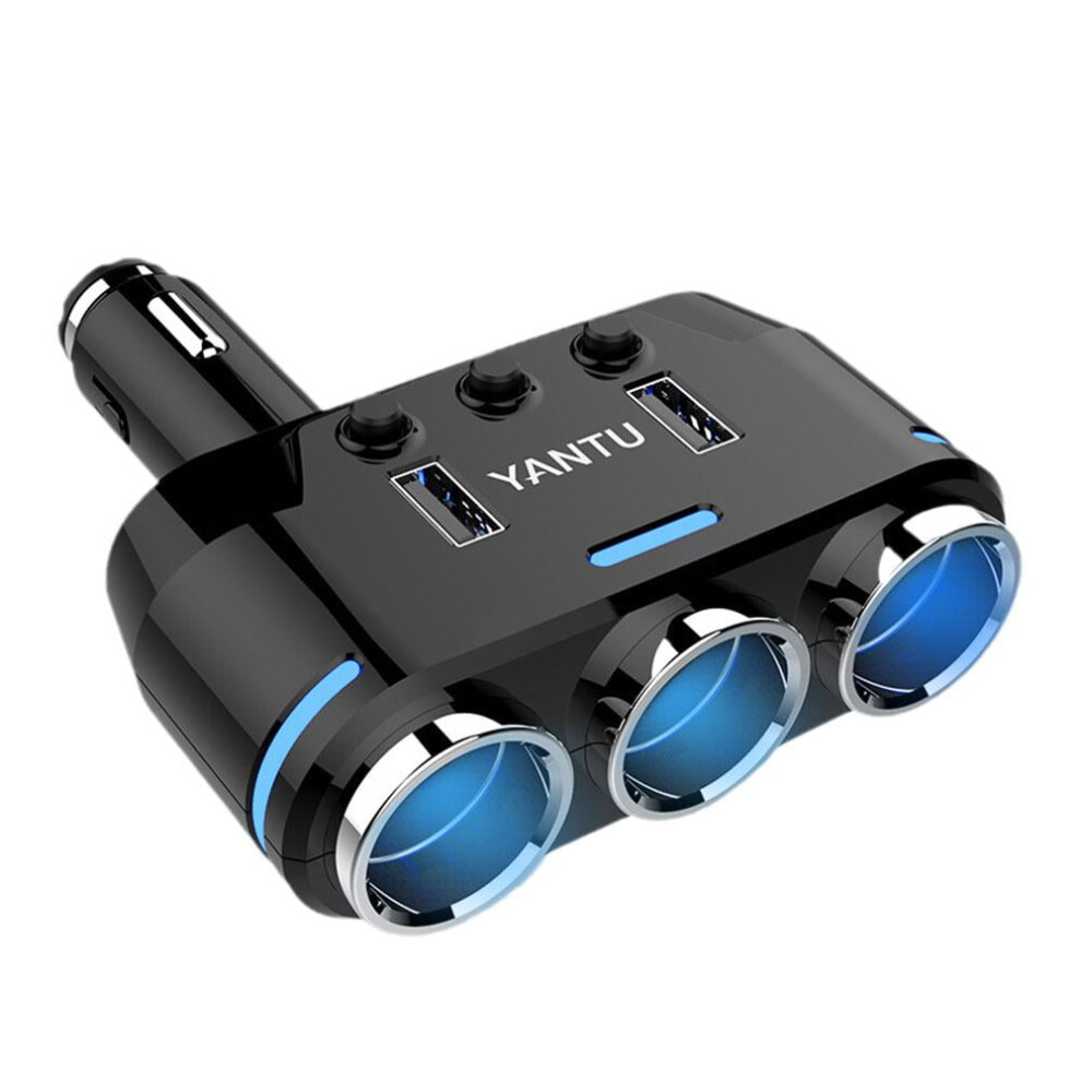 12V Car Cigarette Lighter Socket Splitter With Dual Usb 9178400740787