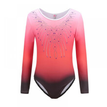 Langærmet gymnastik- og ballet-trikot til piger, 5-12 år