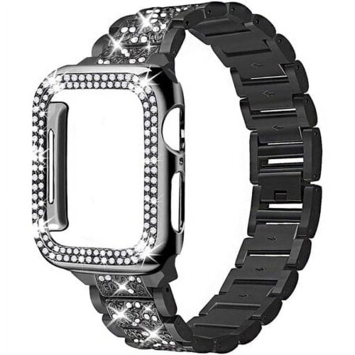 Λουράκι Apple Watch με στρας από ανοξείδωτο ατσάλι 38–45 χιλ.