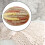 Bulky wool yarn beige orange 100g 6