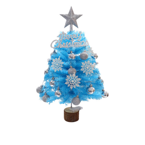Kabnic blue tabletop Christmas tree with LED lights 17.7 1