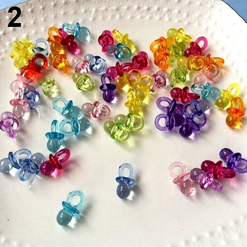 Mini akryl babysutter til babyshowerdekoration 50 stk. 1