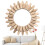 Wooden Wall Mirror Rustic Sunflower Design 1 Piece 1