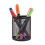 Pencil Holder Metal Semicircle Organizer Black 3