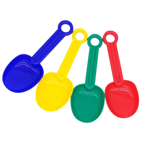 Sand Scoop Shovel Beach Spade Sturdy 4PCS Assorted Colors