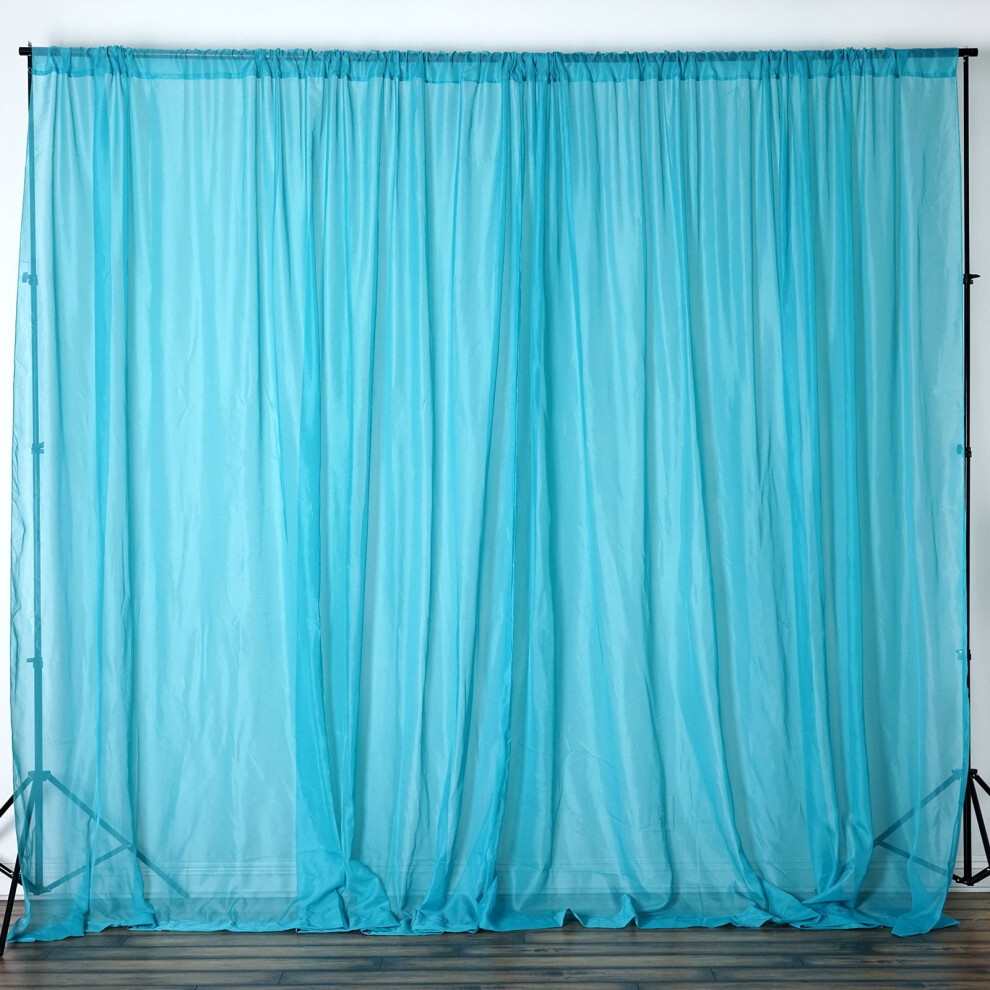 Sheer Voile Backdrop Drapes 10 Ft X 10 Ft 2 Panels 9178400756641