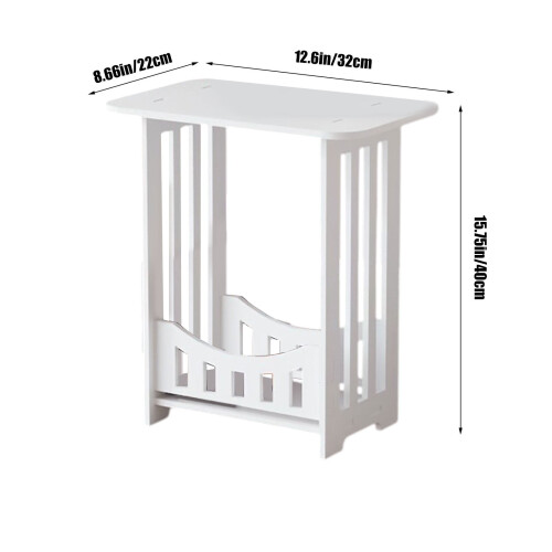 Mini Square Bedside Table Modern Space-Saving Nightstand 2