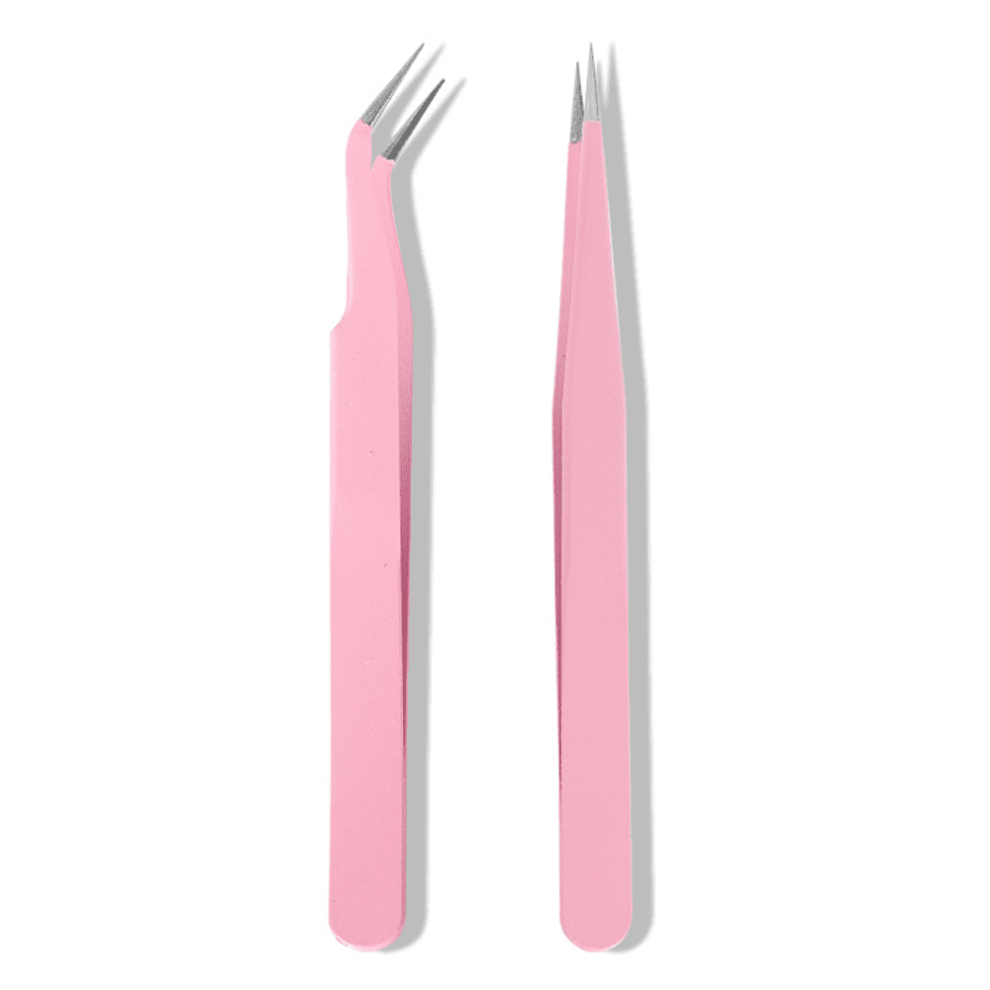 Precision Tweezers Set Stainless Steel 2-Piece