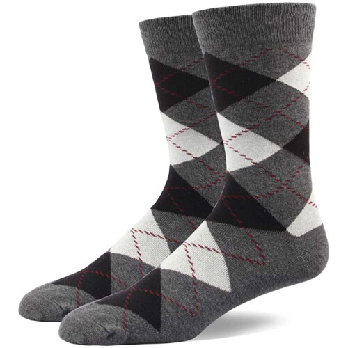 Calzini eleganti a rombi in cotone, 10 paia 2