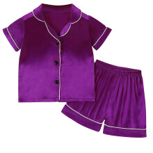 Unisex barne-satengpysjamassett, 2 stk.