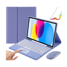 iPad 10e generatie 10,9-inch hoes met toetsenbord, muis en stylus