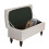 Ottoman cover rectangle smooth soft white 1