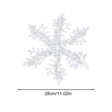 Kerstsneeuwvlokjes LED-slinger 3-pack