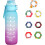 Botella de agua de vidrio HTHJSCO de 1 litro con 7 cápsulas de sabor 2