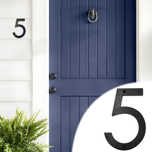 Numéro de maison flottant en acier inoxydable 5 pouces 2