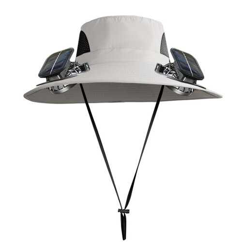 Solar Fan Hat for menn og kvinner med bred brem2Fans