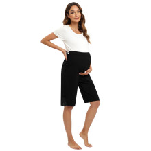 Maternity shorts over belly black S-3XL