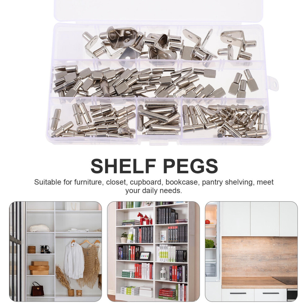 Shelf Support Pegs White Cabinet Bracket Pins 12 Pcs 938499991304