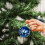 Christmas tree ornaments blue white 44 pieces 6