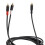 RCA Y cable stereo audio dual shielded gold plated 6.5 ft 4