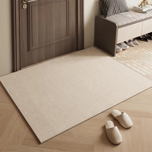 Polyester Area Rug Striped Beige Black 31.5x19.7 in 1