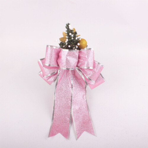 Christmas Hanging Ornaments Multicolor Shiny Glitter Pink 2