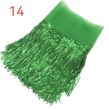 (Green) 10Y Sequin Fringe Trim Tassel Glitter Lace Fringes for Dance Clothes Dress NEW