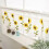 Boho sunflower embroidered voile kitchen valance one panel 5