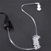 Fone de ouvido com tubo acústico para rádio bidirecional