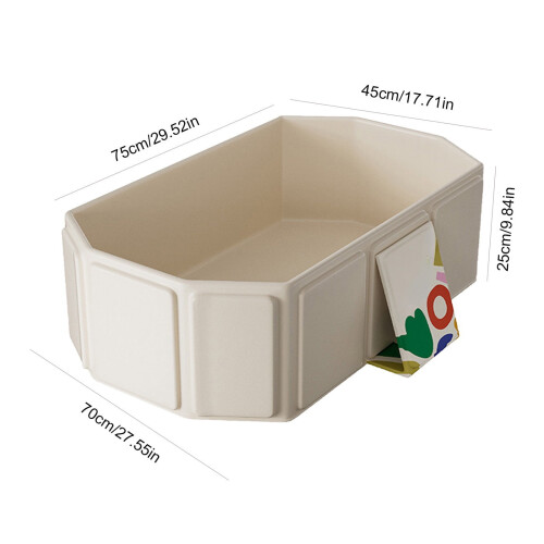 Foldable Pet Bathtub Extra Large 29.5x27.6 in Adjustable 2