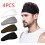 MesaSe Men's Stretchy Moisture-Wicking Headband4-Pack 1
