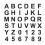 Large Alphabet and Number Stencils Set Beige 3
