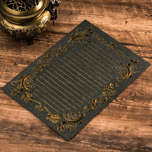 Vintage patterned writing paper set with kraft envelopes 24 2