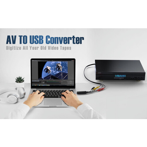 USB视频采集卡 HD VHS转数字 RCA/S端子 88x28x18mm