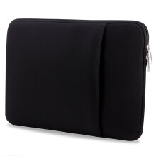 Laptophoes met ritssluiting, zacht, 14 inch, zwart