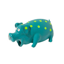 Jucărie de câine care scârțâie, formă de porc, latex natural, 1 bucată