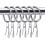 Metalgardinringe og -kroge 30+30 stk. 32 mm sorte 1