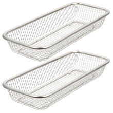 Aufbewahrungskörbe aus Metallgewebe für die Küche (2er-Pack)