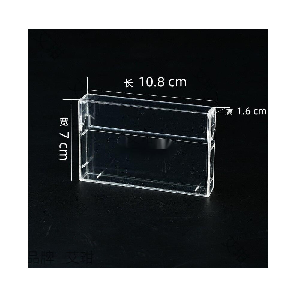Vintage Cassette Tape Case Clear Plastic Storage Box 5 Pcs 9558633583410