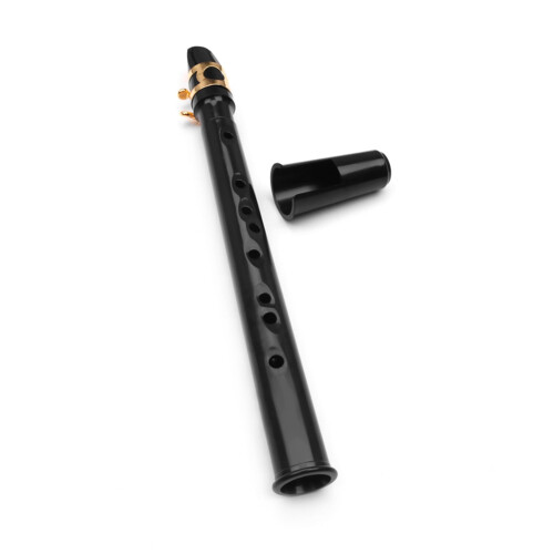 Draagbare zaksaxofoon, houtblaasinstrument, wit