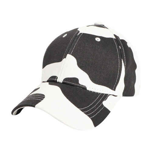Kutrykk Baseballcaps Unisex Bomull Hvit